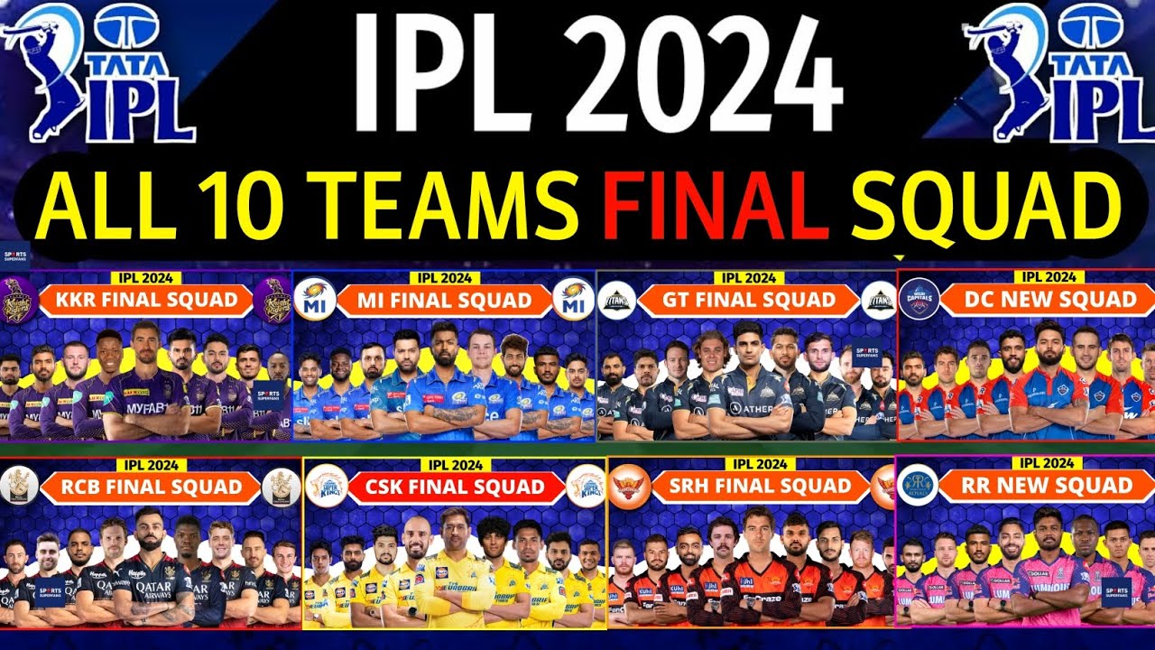 IPL 2024 Teams and Squads: Players, Captains, Injuries | Cricket Updates