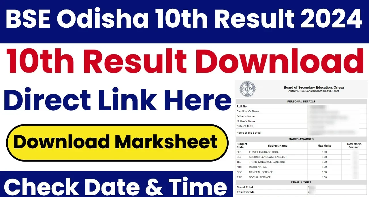 BSE Odisha Matric (10th) Result 2024 To Be Released Shortly at