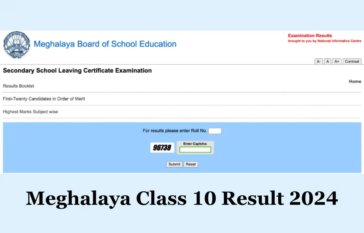 MBOSE SSLC Result 2024 Declared: Check Meghalaya Board Class 10 Results ...