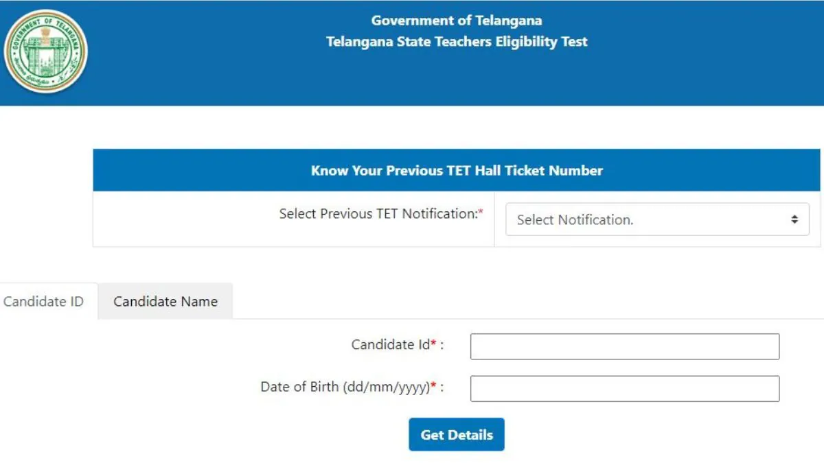 TS TET Hall Ticket 2024 Check Telangana State TET Admit Card at